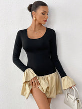Women's Round Neck Flare Sleeve New Year Holiday Valentine's Day Party Dress